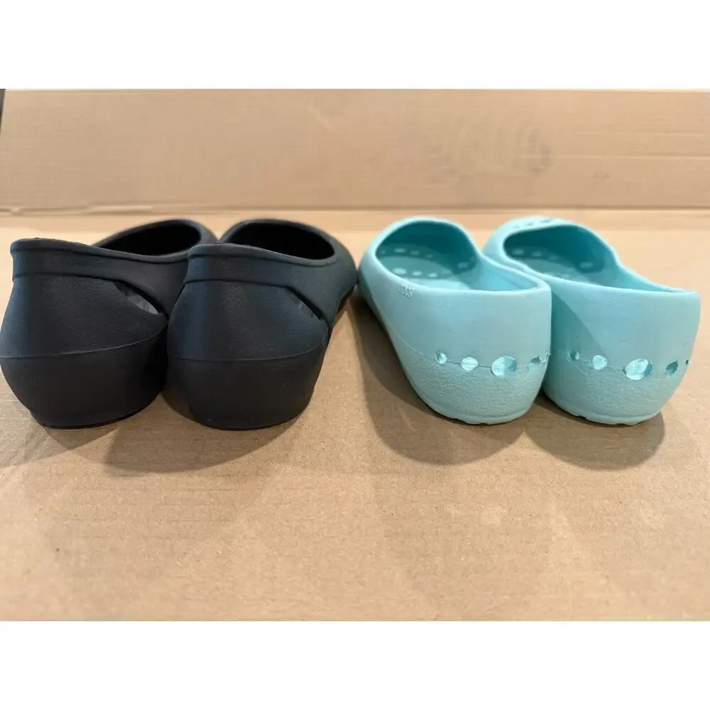 Crocs Kelli Prima Ballet Flats 2 Pairs Womens Sz 9 Slip On Black Sea Foam Green - Picture 6 of 8